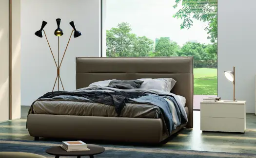 Letto matrimoniale pelle moderno