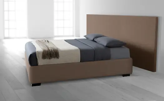 Letto matrimoniale moderno marrone blue bianco