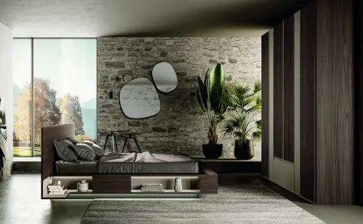 letto matrimoniale con contenitore sotto