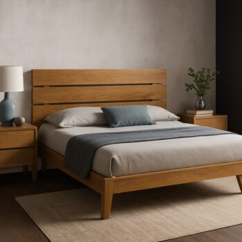 letti di design - letto con rivestimento artigianale